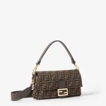 FENDI Baguette® Tobacco brown FF jacquard fabric bag - Image 5